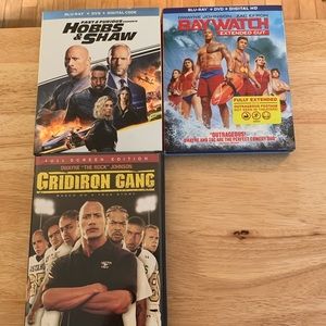 Lot of 3 DVDs Hobbs & Shaw, Baywarch, Gridiron Game